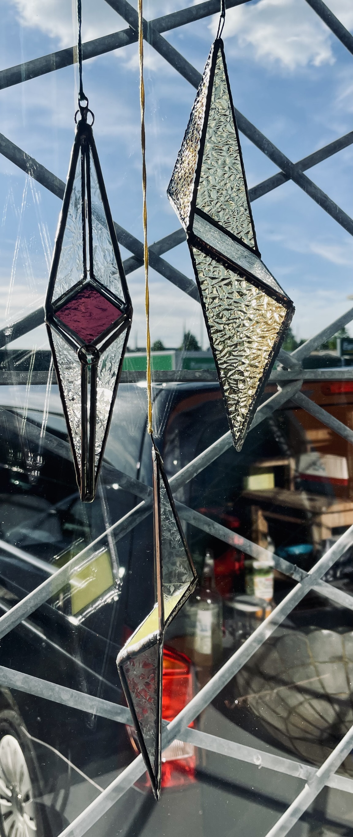 Detail einer handgemachten Glasarbeit
